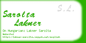 sarolta lakner business card